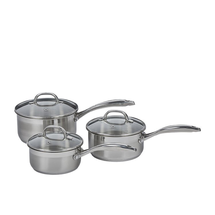 Swiss Diamond Premium Steel Induction 3 Piece Saucepan Set